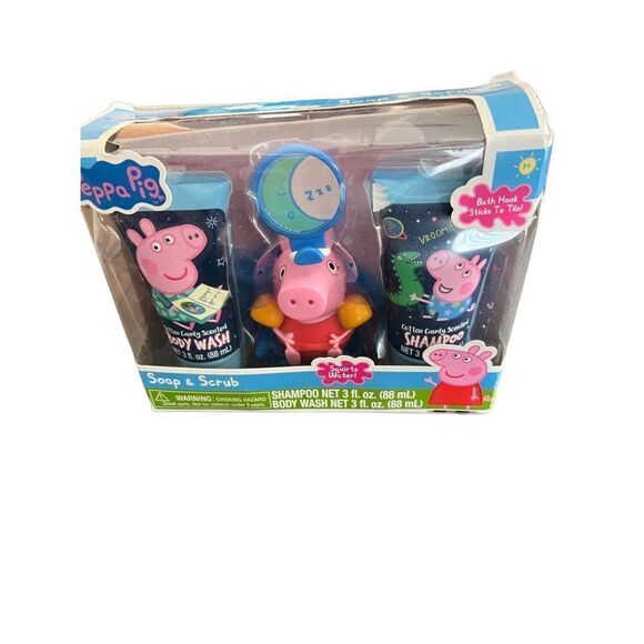 Peppa Pig Other - PEPPA PIG Soap & Scrub KIDS GIFT SET Body Wash Bath Pouf and Shampoo